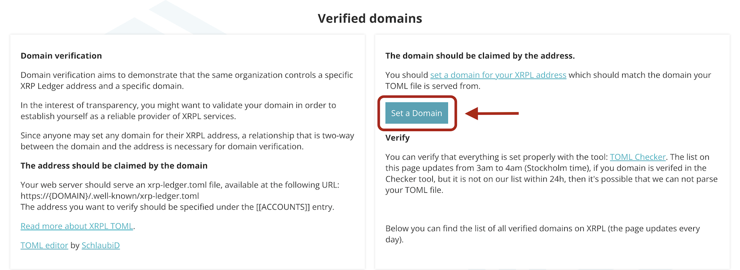 Verified Domains